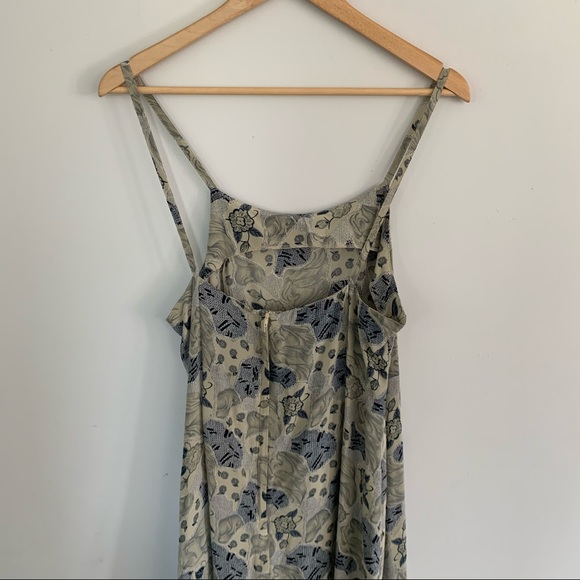 Vintage 90s printed silk slip dress - Picture 2 of 7
